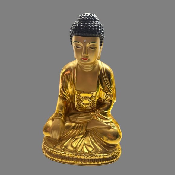 BEAUTIFUL IRON CAST BUDDHA - Picture 12 of 15